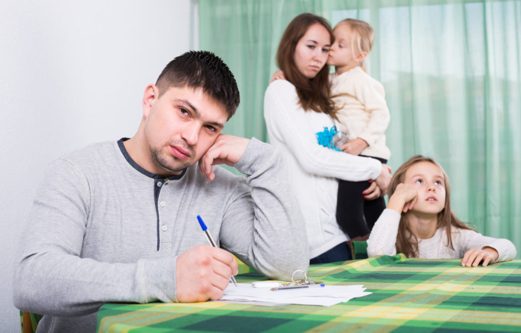 Slight unpleasantness in family with two kids indoor