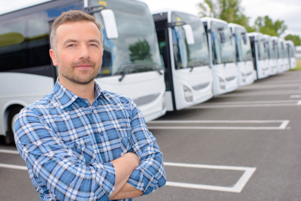 man in the coach terminal