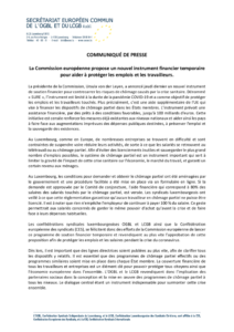 thumbnail of Communiqué de presse SURE