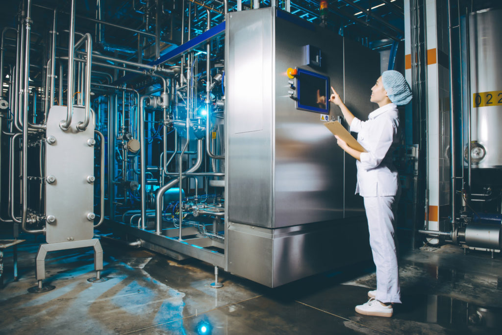 milk factory production industrial worker machinery technology