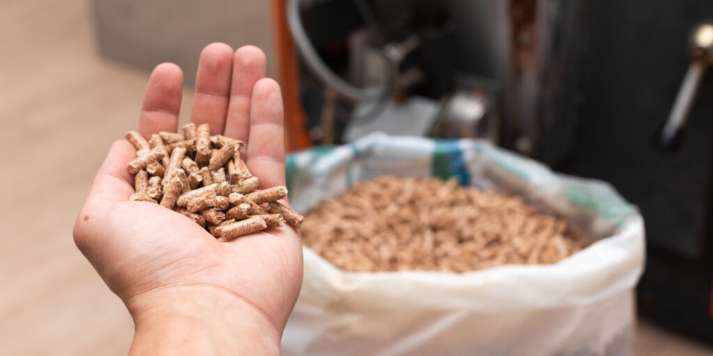 Picture of an automatic pellet burner system