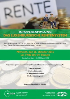 Flyer Infoversammlung Das luxemburgische Rentensystem 26.10.