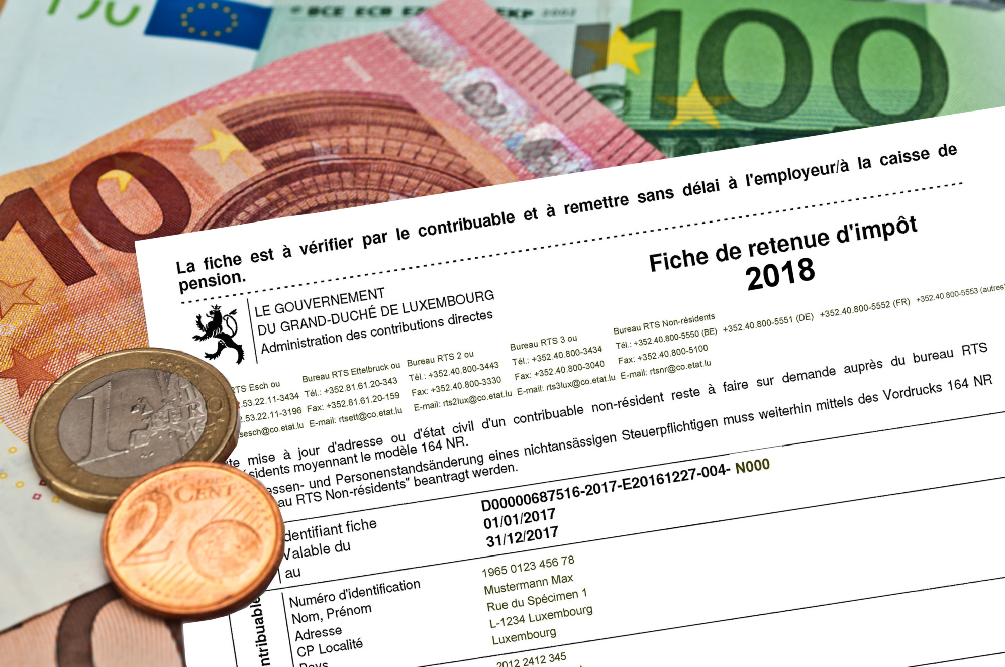 Fiches D imp t 2018 Des Contribuables Non r sidents Mari s LCGB 