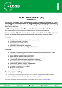 thumbnail of Annonce Secrétaire syndical (m-f) 2025 web LCGB_