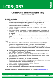 thumbnail of Annonce Collaborateur Communication (m-f) web